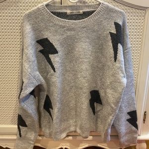 Soft oversized lightening bolt sweater